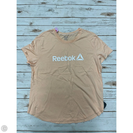 Top Short Sleeve By Reebok In Orange, Size: Xl