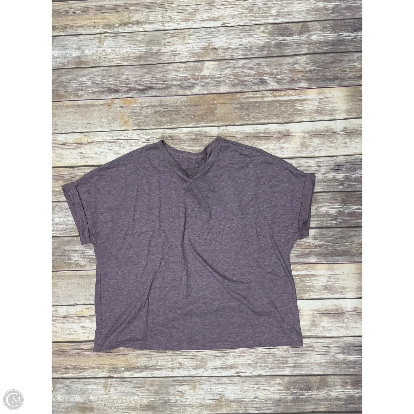 Top Short Sleeve By Cmf In Mauve, Size: L