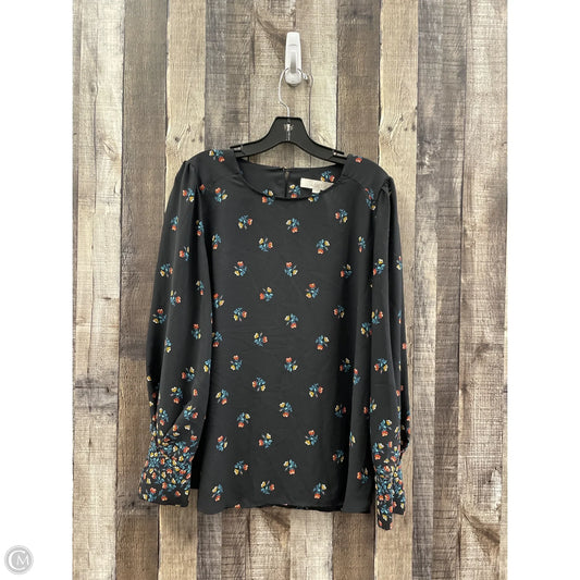 Top Long Sleeve By Loft In Floral Print, Size: L