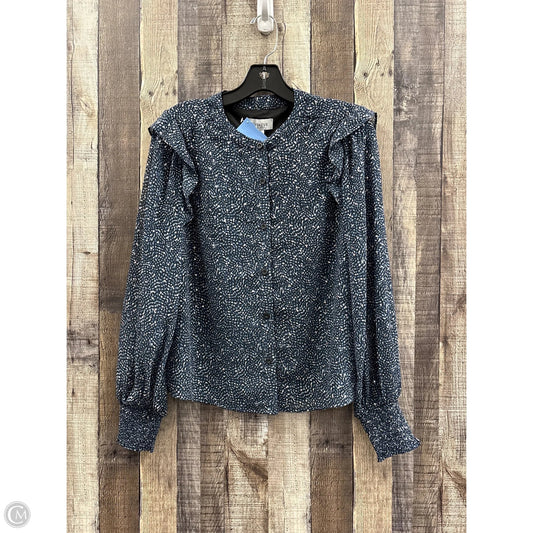 Blouse Long Sleeve By Evereve In Multi-colored, Size: S