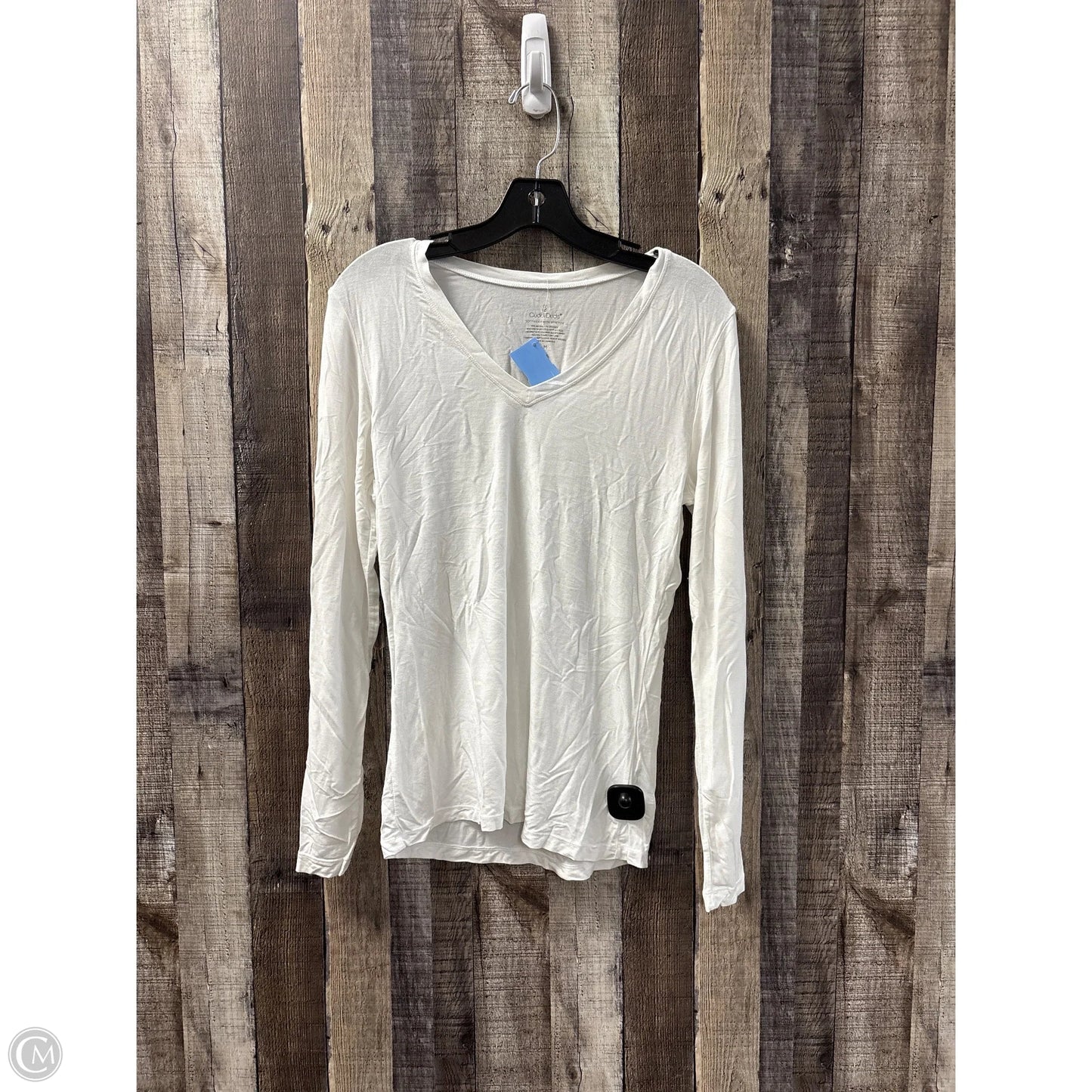 Top Long Sleeve By Cuddl Duds In White, Size: M