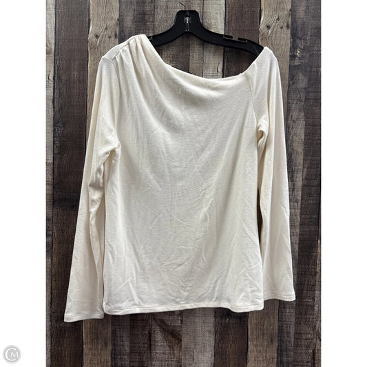Top Long Sleeve By Banana Republic In Cream, Size: M