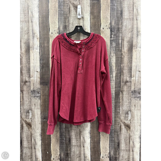 Top Long Sleeve By We The Free In Red, Size: M
