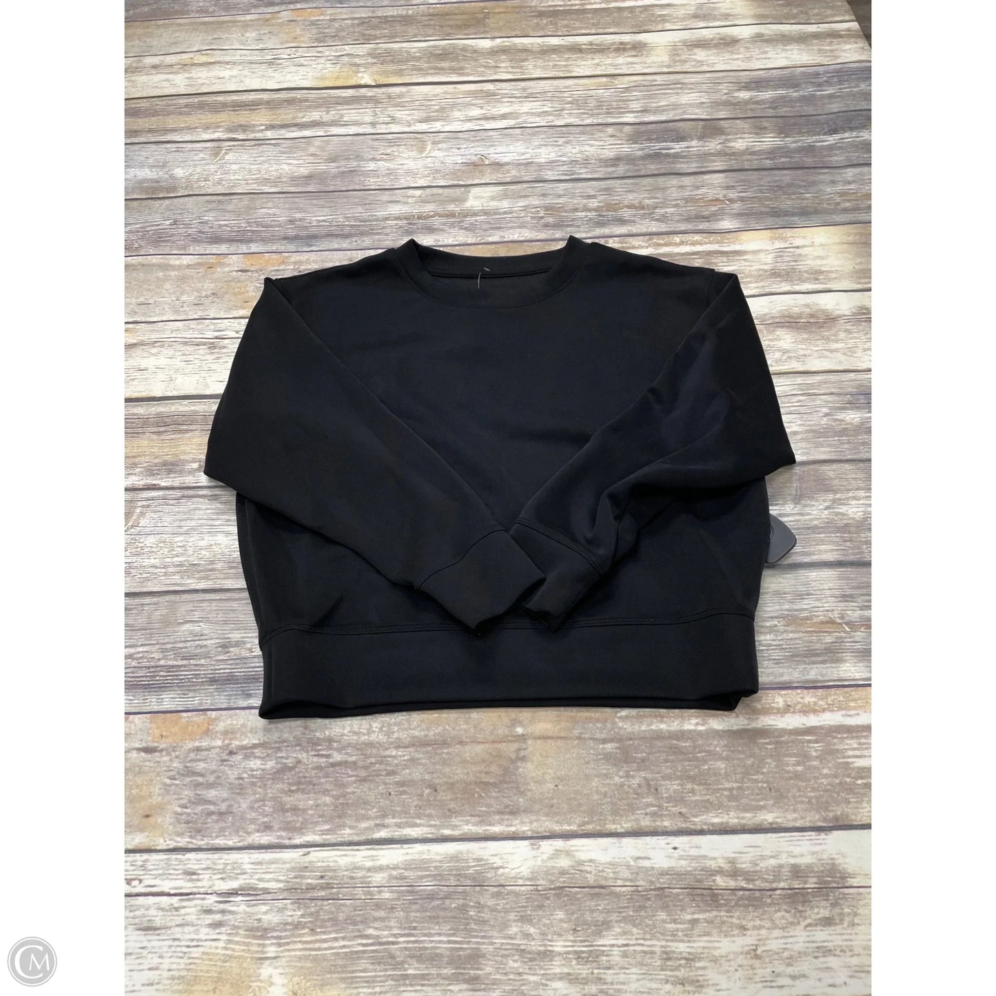 Athletic Top Long Sleeve Crewneck By A New Day In Black, Size: Xs