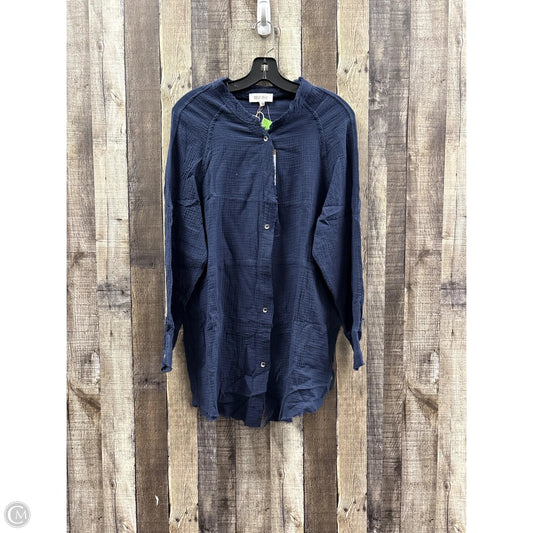 Top Long Sleeve By Cme In Navy, Size: M