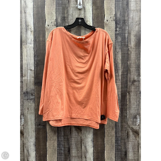 Top Long Sleeve By Easel In Orange, Size: M