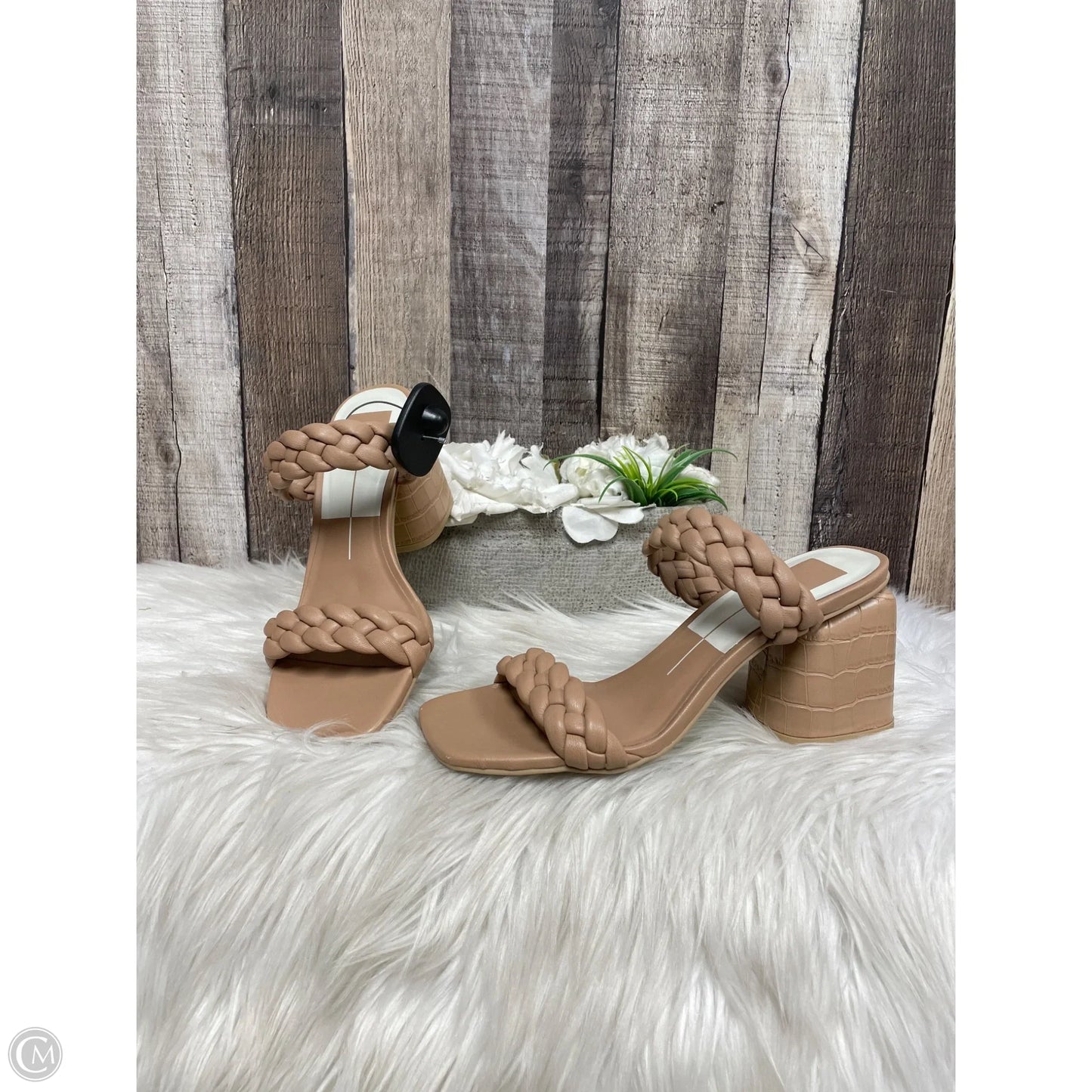 Sandals Heels Block By Dolce Vita In Tan, Size: 6.5