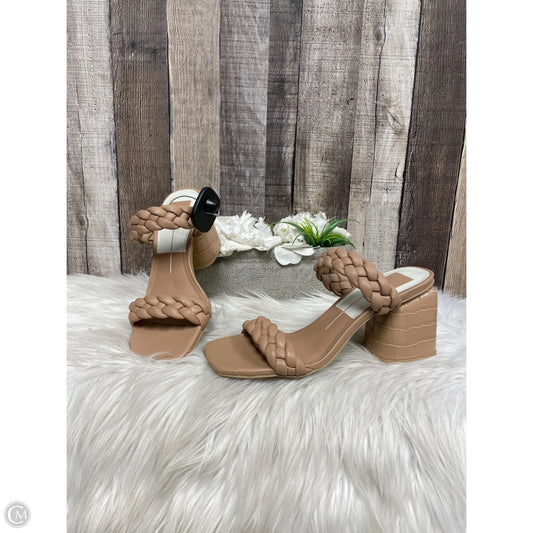 Sandals Heels Block By Dolce Vita In Tan, Size: 6.5