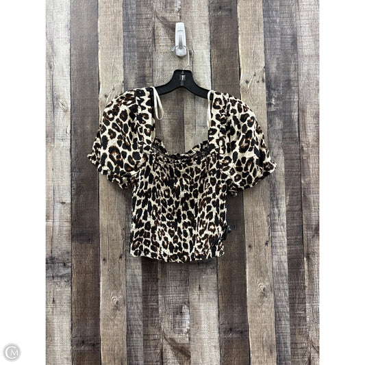 Top Short Sleeve By Monteau In Animal Print, Size: M