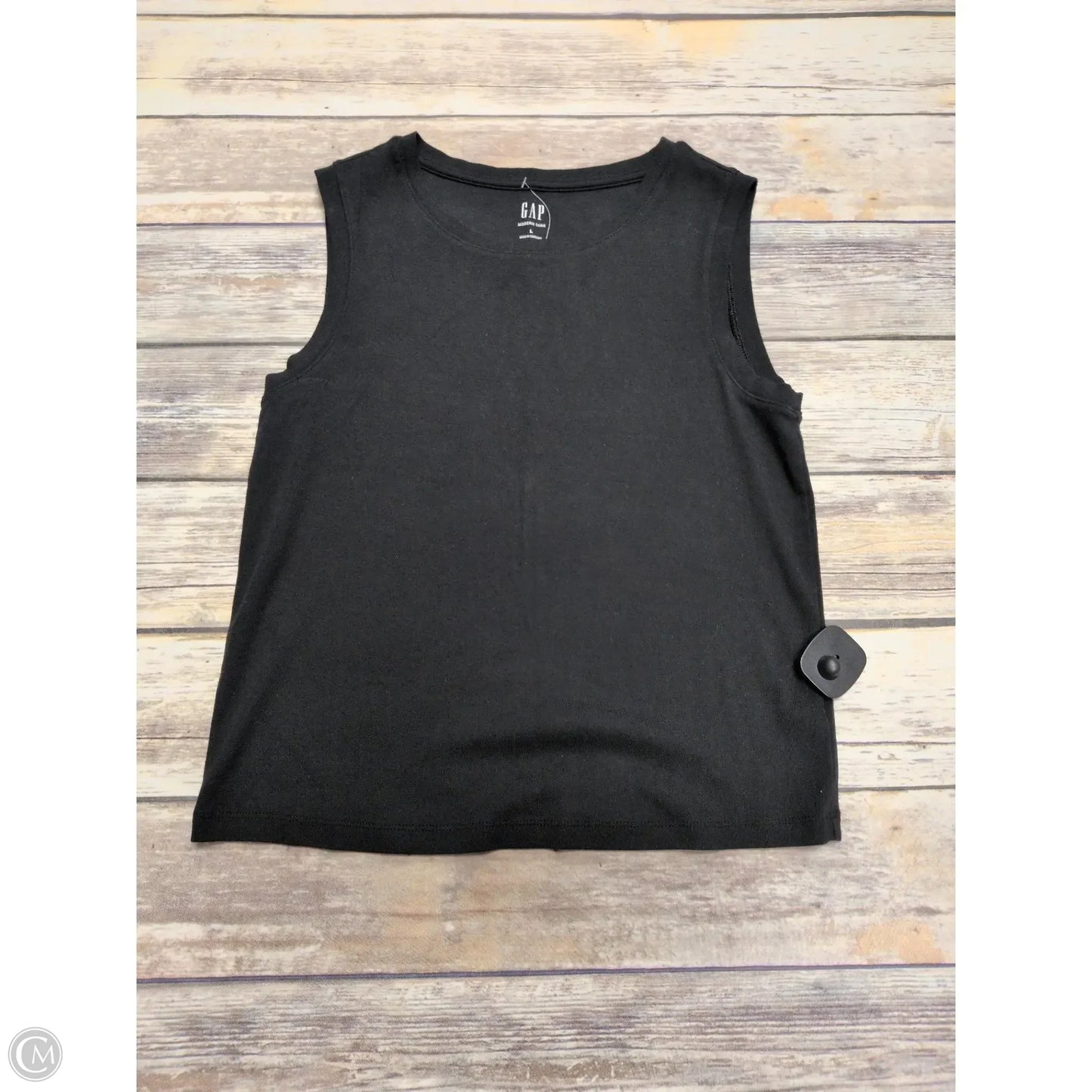 Top Short Sleeve By Gap In Black, Size: L