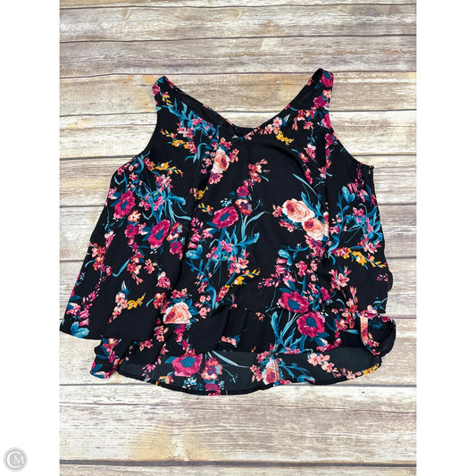 Top Sleeveless By Boutique + In Floral Print, Size: Xl
