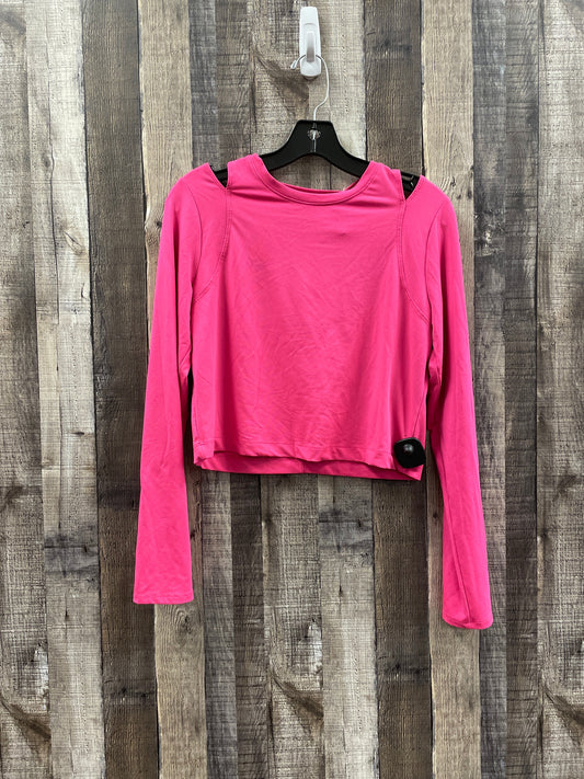 Pink Athletic Top Long Sleeve Crewneck All In Motion, Size M