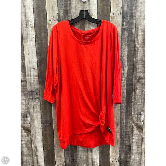 Top Long Sleeve By Lane Bryant In Red, Size: 1x
