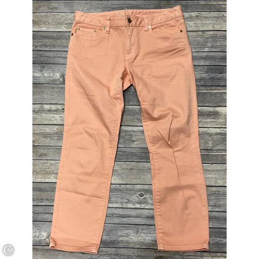 Jeans Designer By Tory Burch In Peach, Size: 6