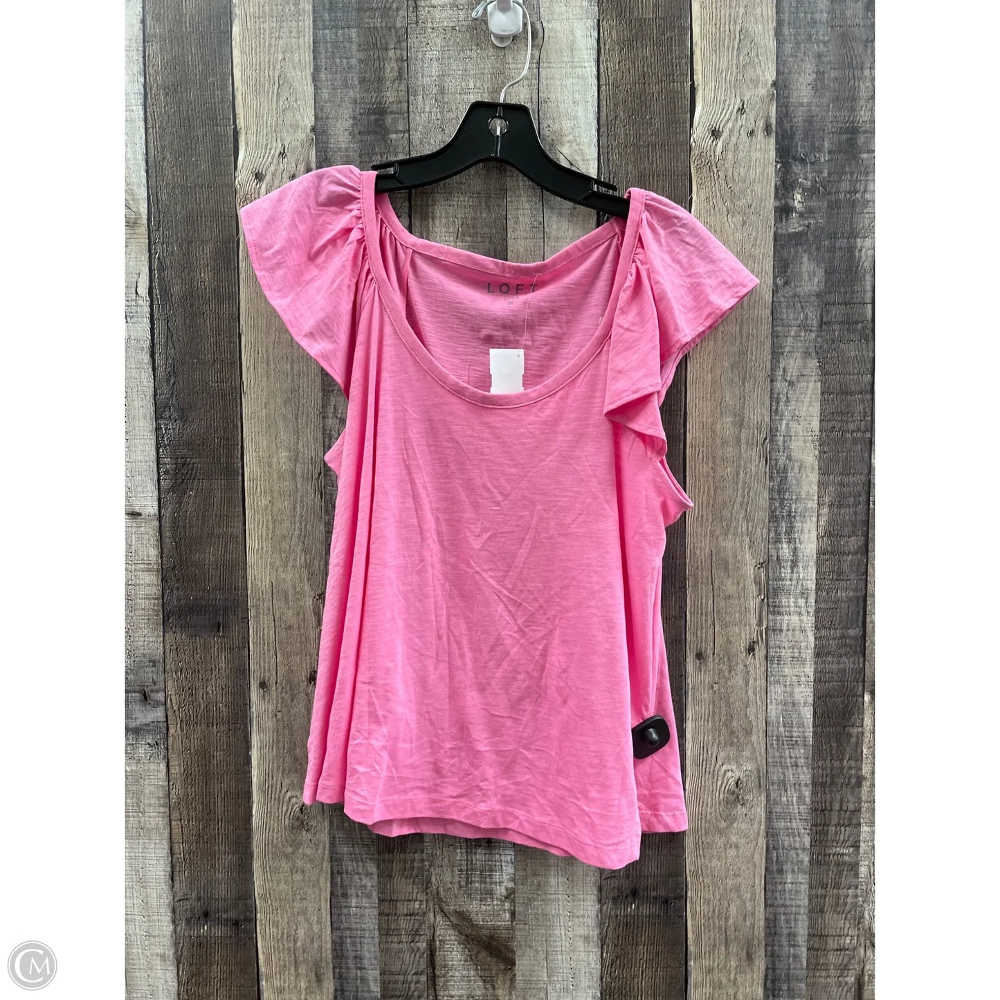 Top Short Sleeve By Loft In Pink, Size: M