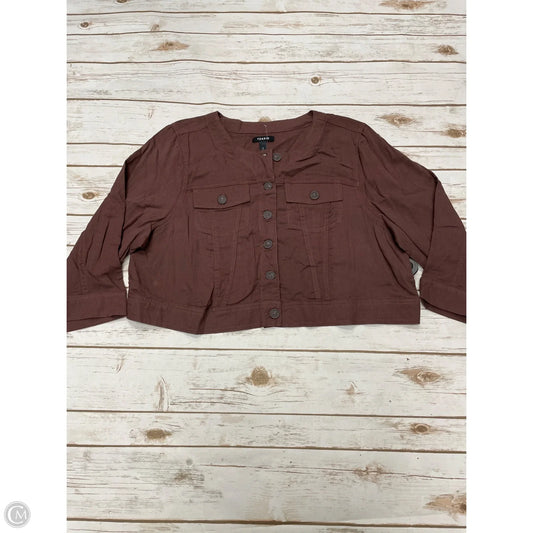 Blazer By Torrid In Brown, Size: 2x