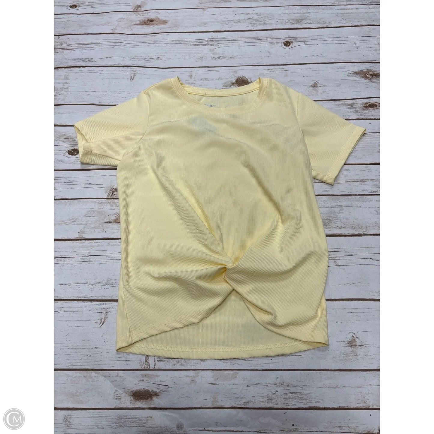 Top Short Sleeve By Cme In Yellow, Size: Sp