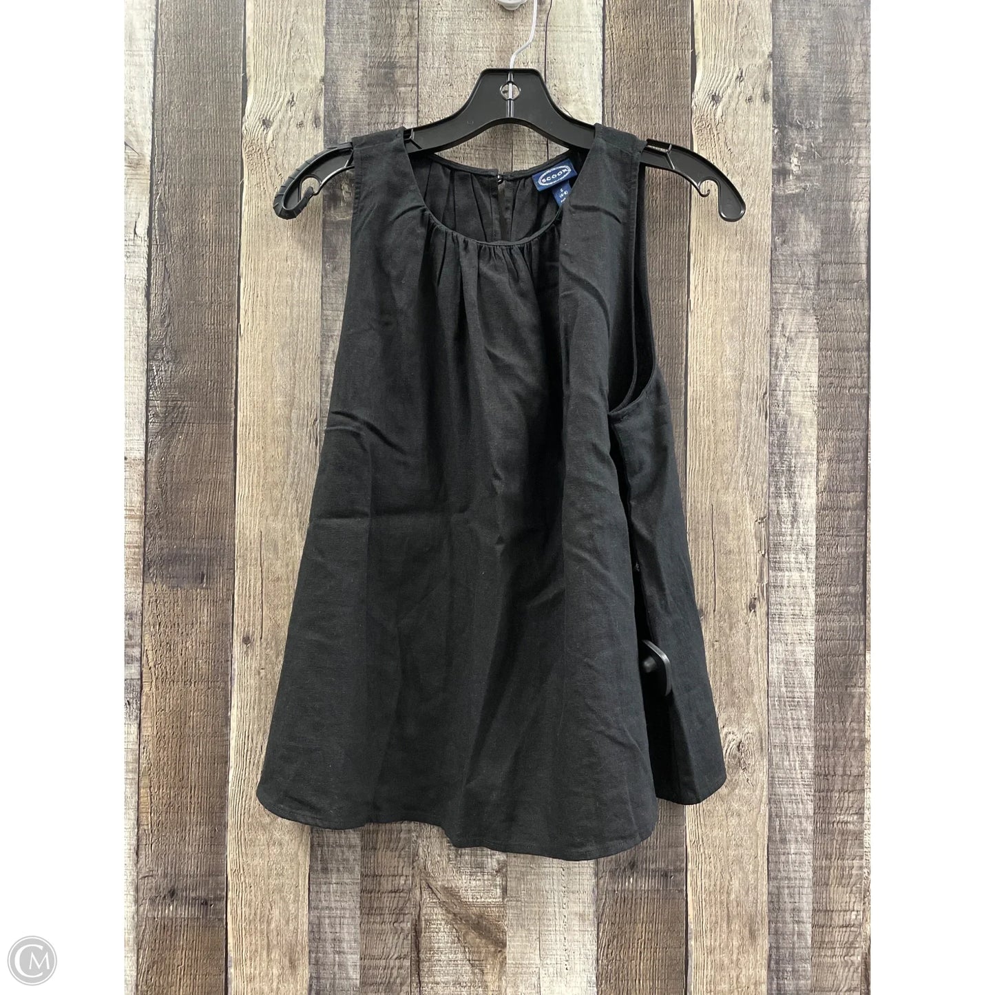 Top Sleeveless By Scoop In Black, Size: S