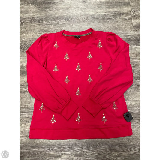 Sweatshirt Crewneck By Talbots In Red, Size: M