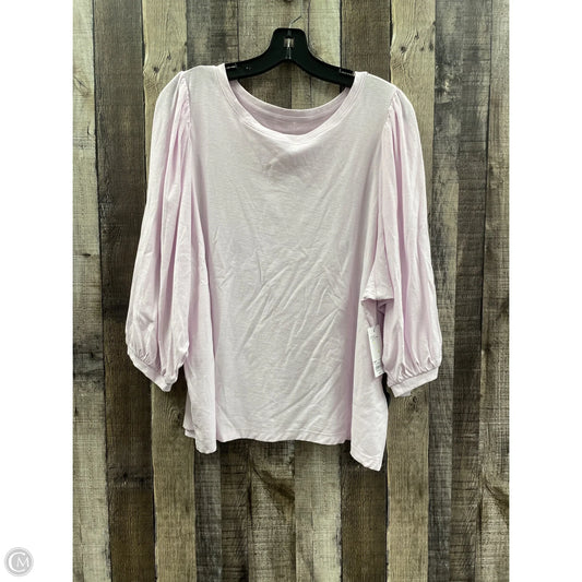 Top 3/4 Sleeve By Sonoma In Purple, Size: L