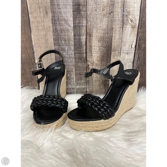 Sandals Heels Wedge By Bp In Black, Size: 9