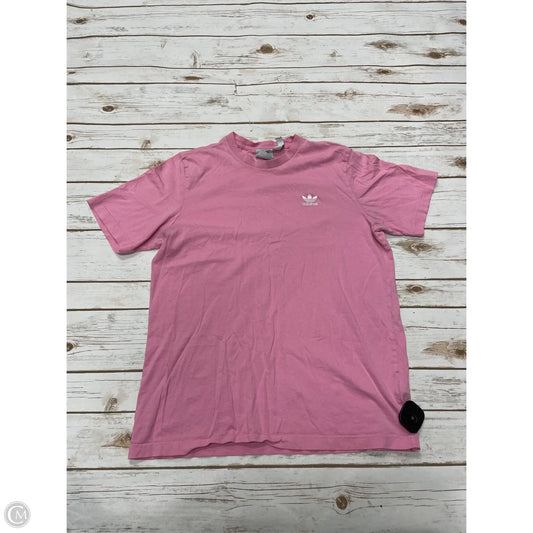 Athletic Top Short Sleeve By Adidas In Pink, Size: M