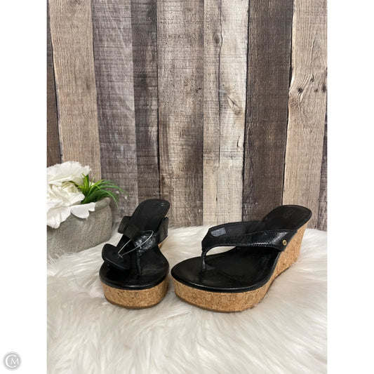 Sandals Designer By Ugg In Black, Size: 7
