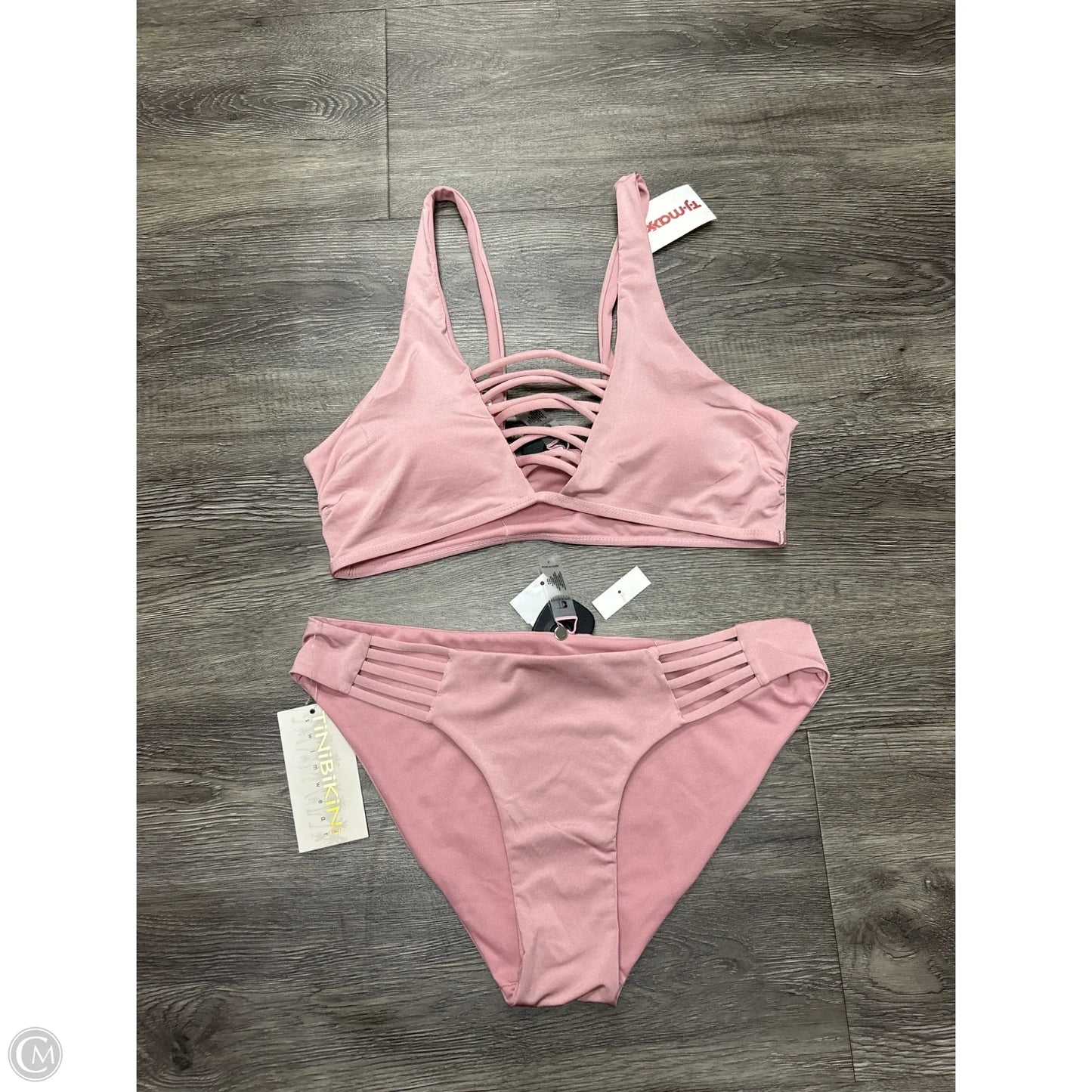 Swimsuit 2pc By Cme In Pink, Size: L