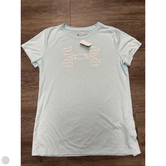 Athletic Top Short Sleeve By Under Armour In Blue, Size: M