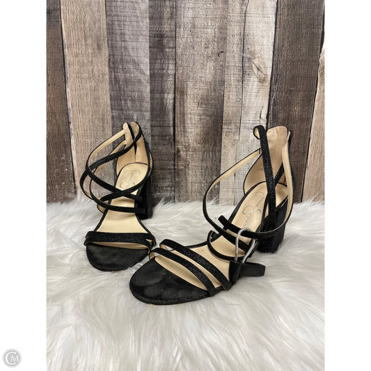Sandals Heels Block By Jessica Simpson In Black, Size: 8