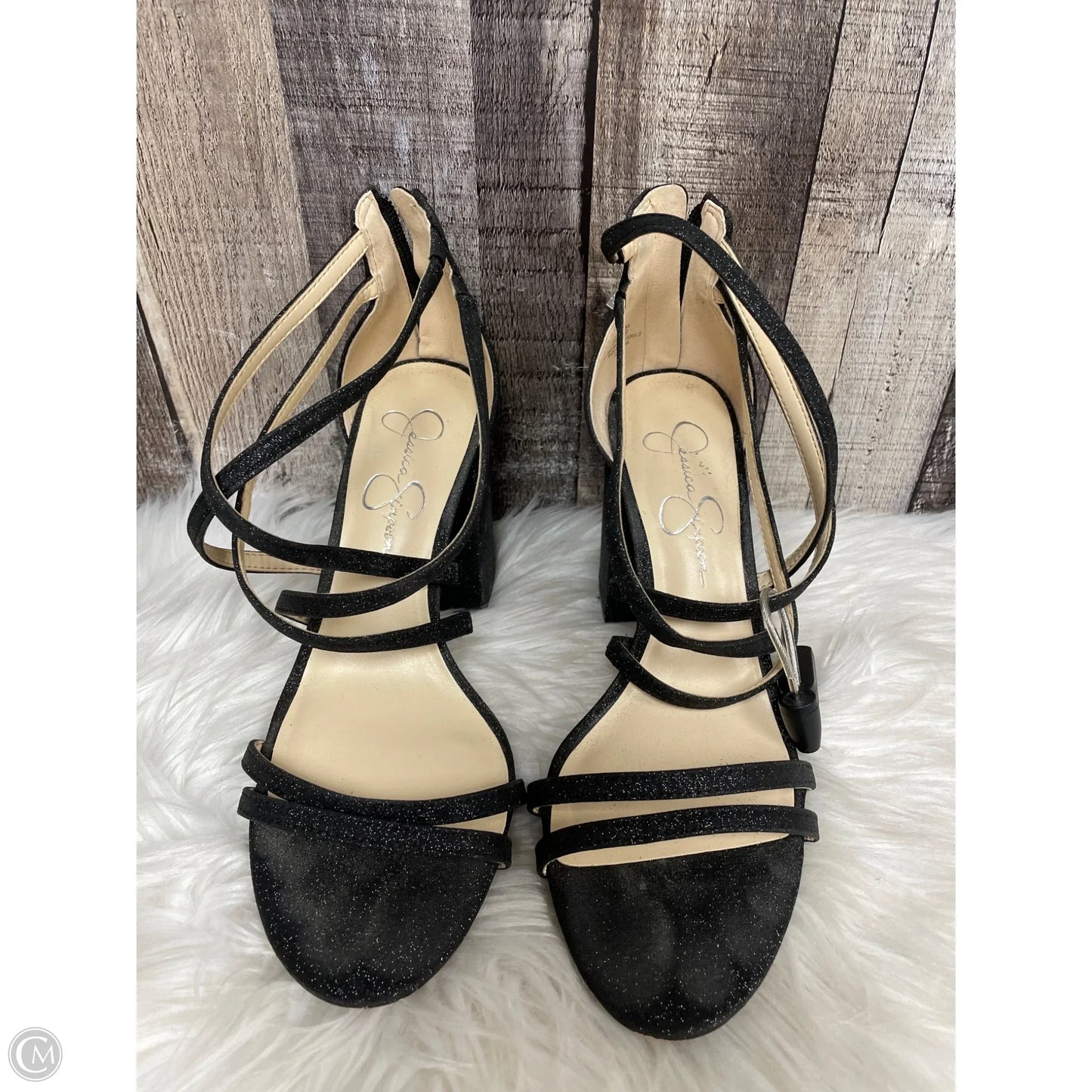 Sandals Heels Block By Jessica Simpson In Black, Size: 8