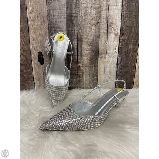 Shoes Heels Kitten By Madden Girl In Silver, Size: 9