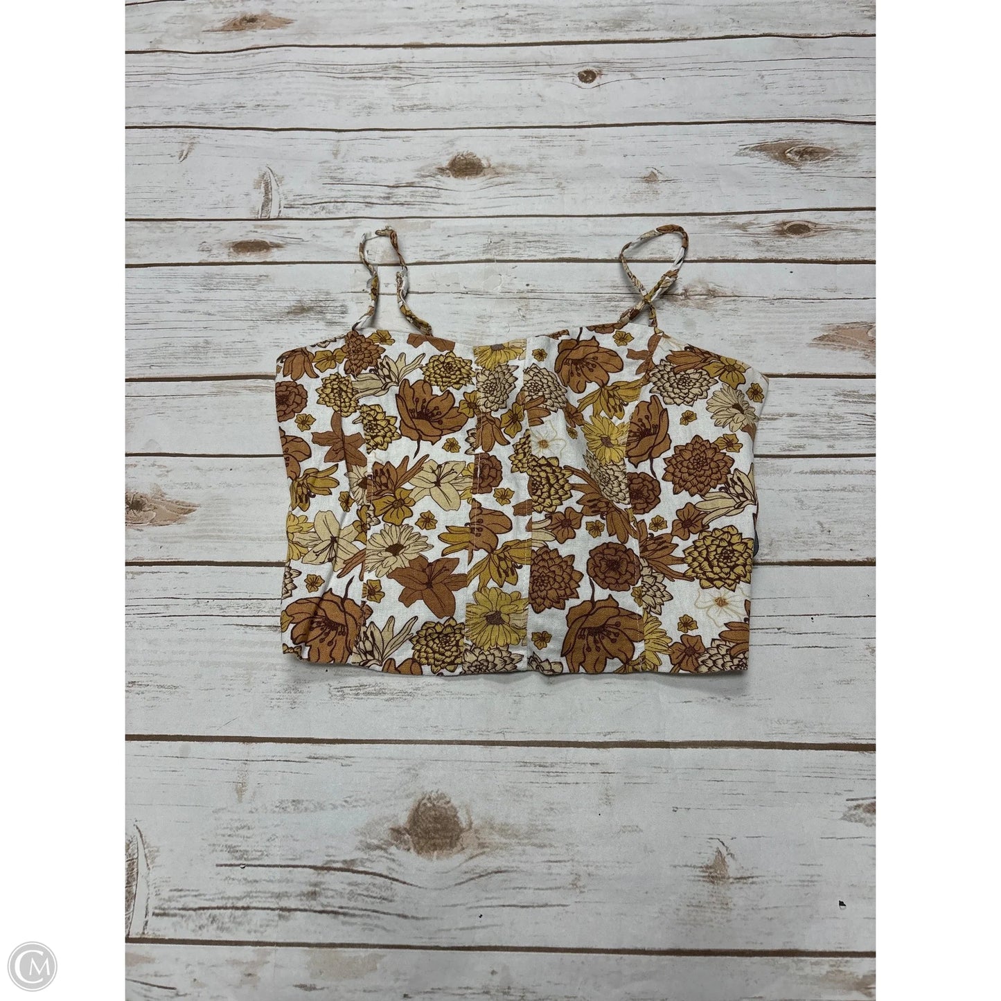 Top Sleeveless By C And C In Brown, Size: S