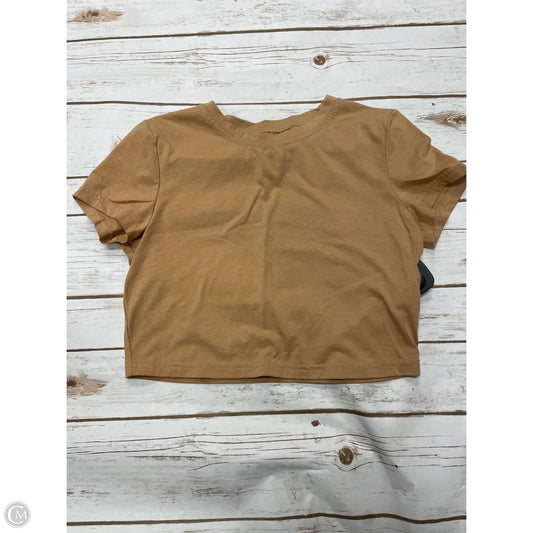 Top Short Sleeve By Cmf In Brown, Size: M