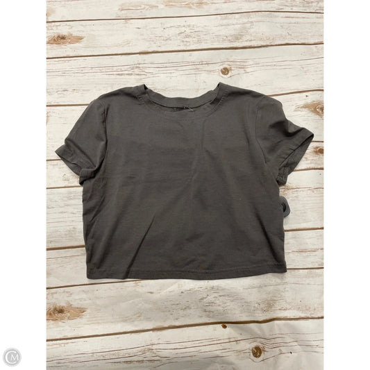 Top Short Sleeve By Cmf In Grey, Size: M