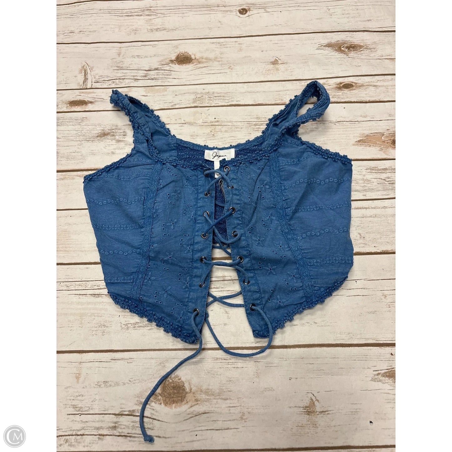 Top Sleeveless By Japna In Blue, Size: M