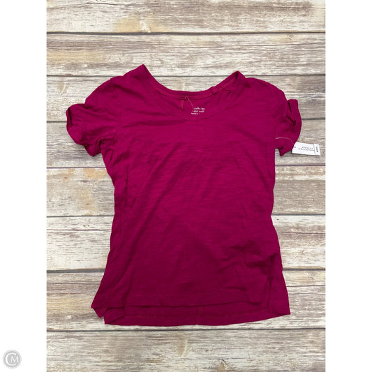 Top Short Sleeve By Banana Republic In Pink, Size: Xs