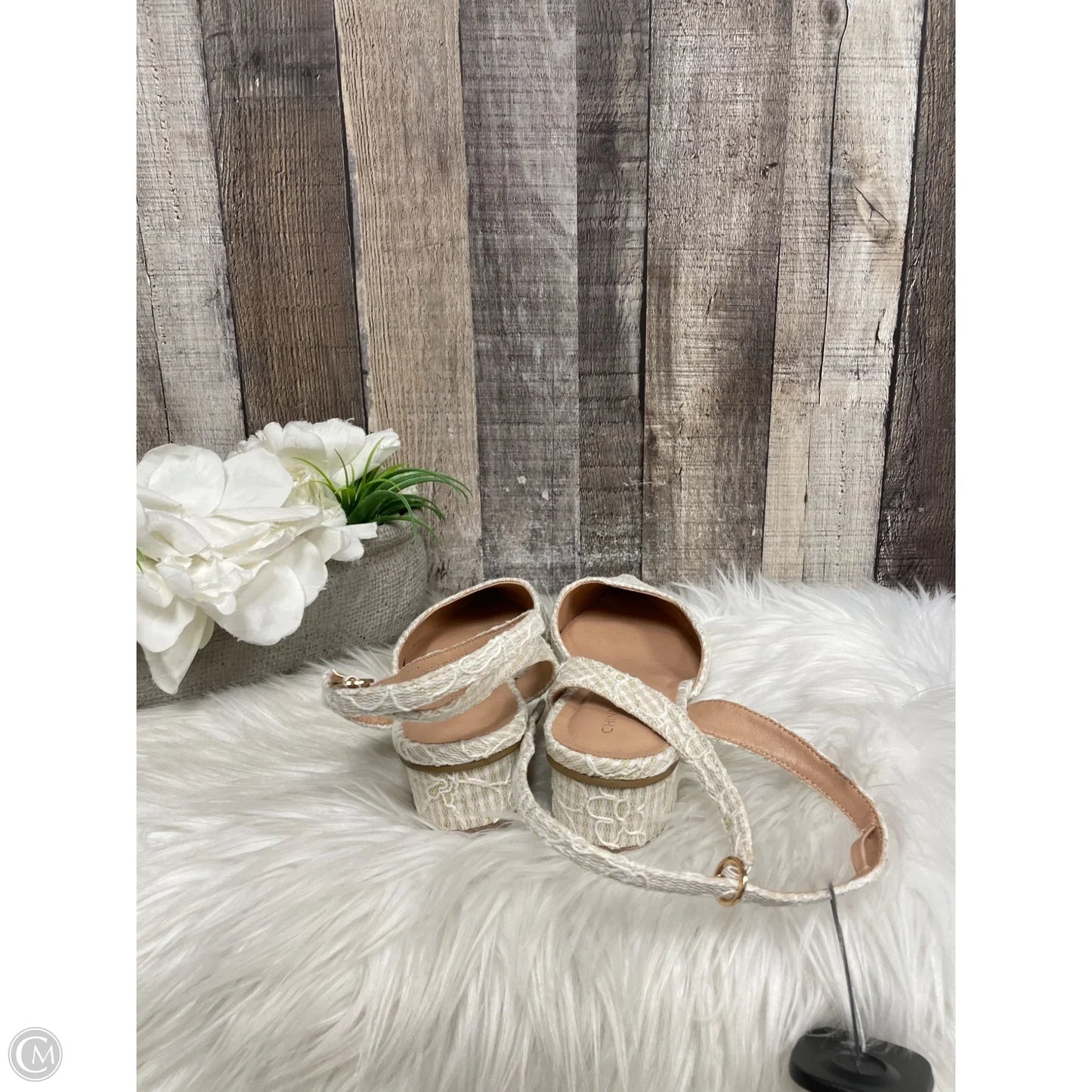 Shoes Heels Block By Chinese Laundry In Cream, Size: 8.5