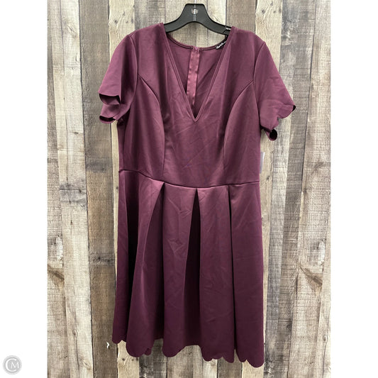 Dress Casual Short By Charlotte Russe In Maroon, Size: 1x