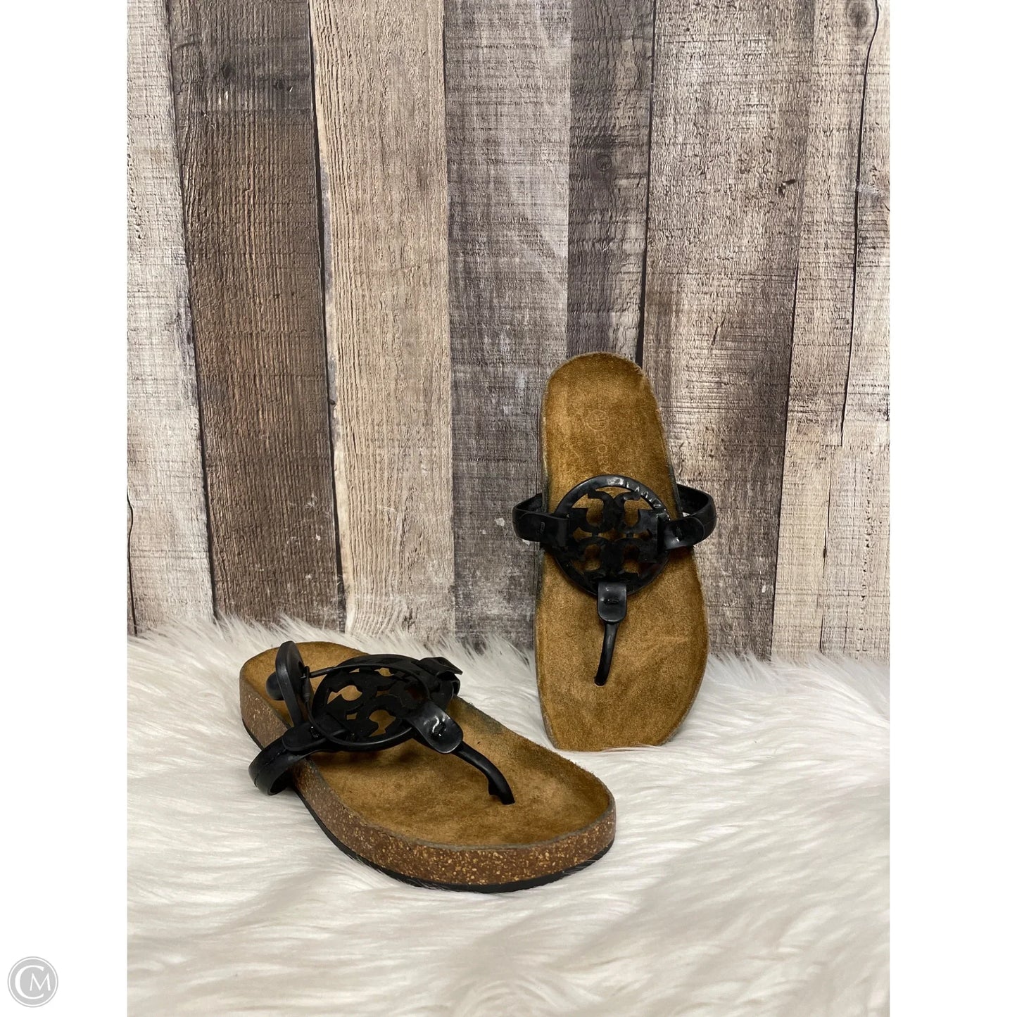 Sandals Designer By Tory Burch In Black, Size: 5