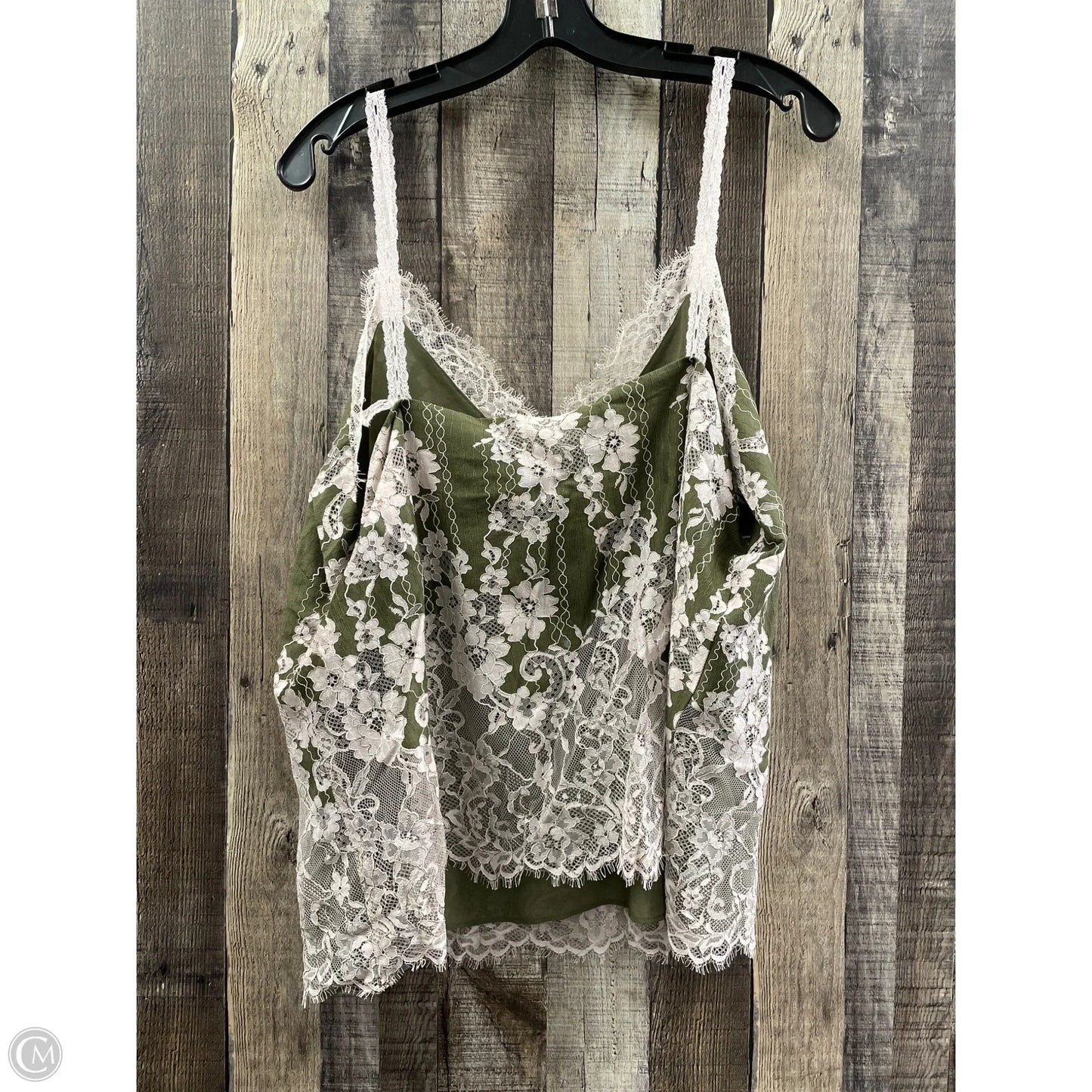 Top Sleeveless By Express In Green & Pink, Size: Xl