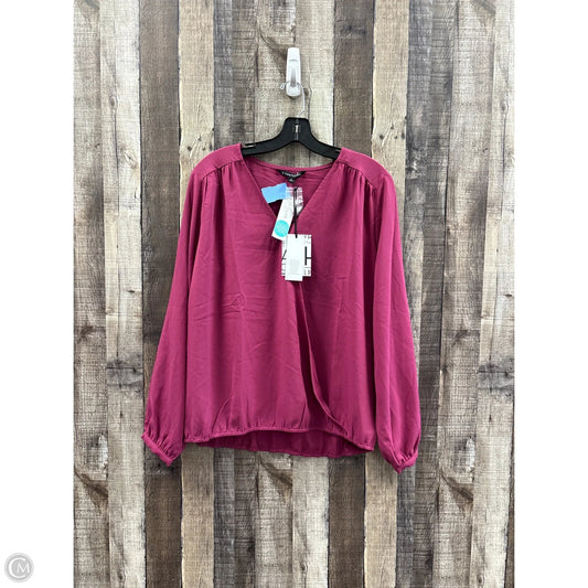 Top Long Sleeve By Hawthorn In Pink, Size: L