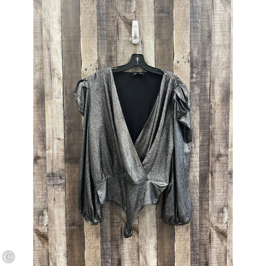 Top Long Sleeve By Express In Silver, Size: M