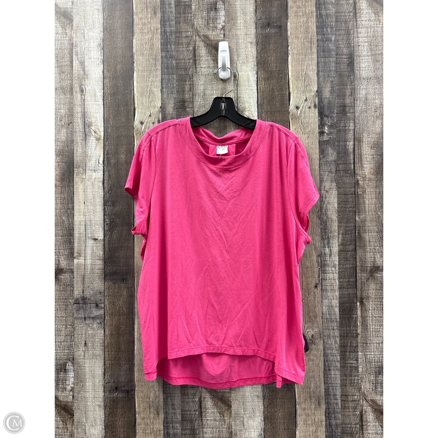 Athletic Top Short Sleeve By Athleta In Pink, Size: M