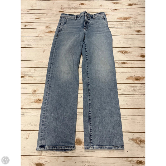 Jeans Straight By Express In Blue Denim, Size: 6