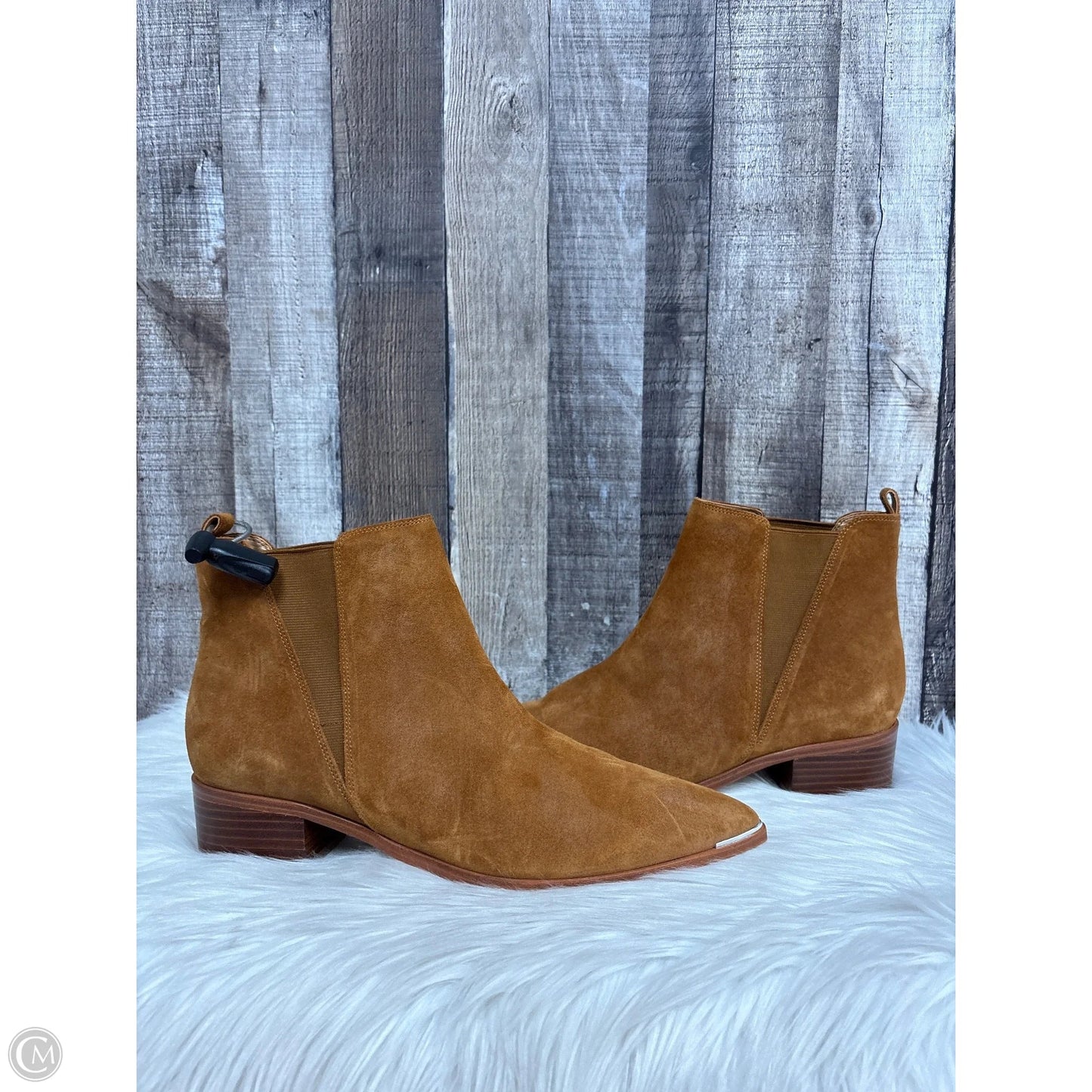 Boots Ankle Heels By Marc Fisher In Brown, Size: 12