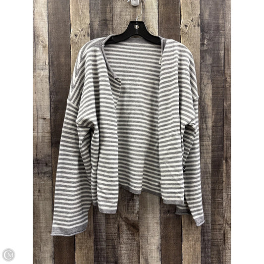 Sweater Cardigan By Cmf In Striped Pattern, Size: L