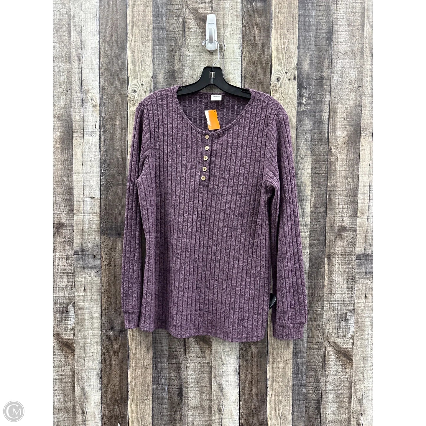 Top Long Sleeve By Cmf In Purple, Size: L