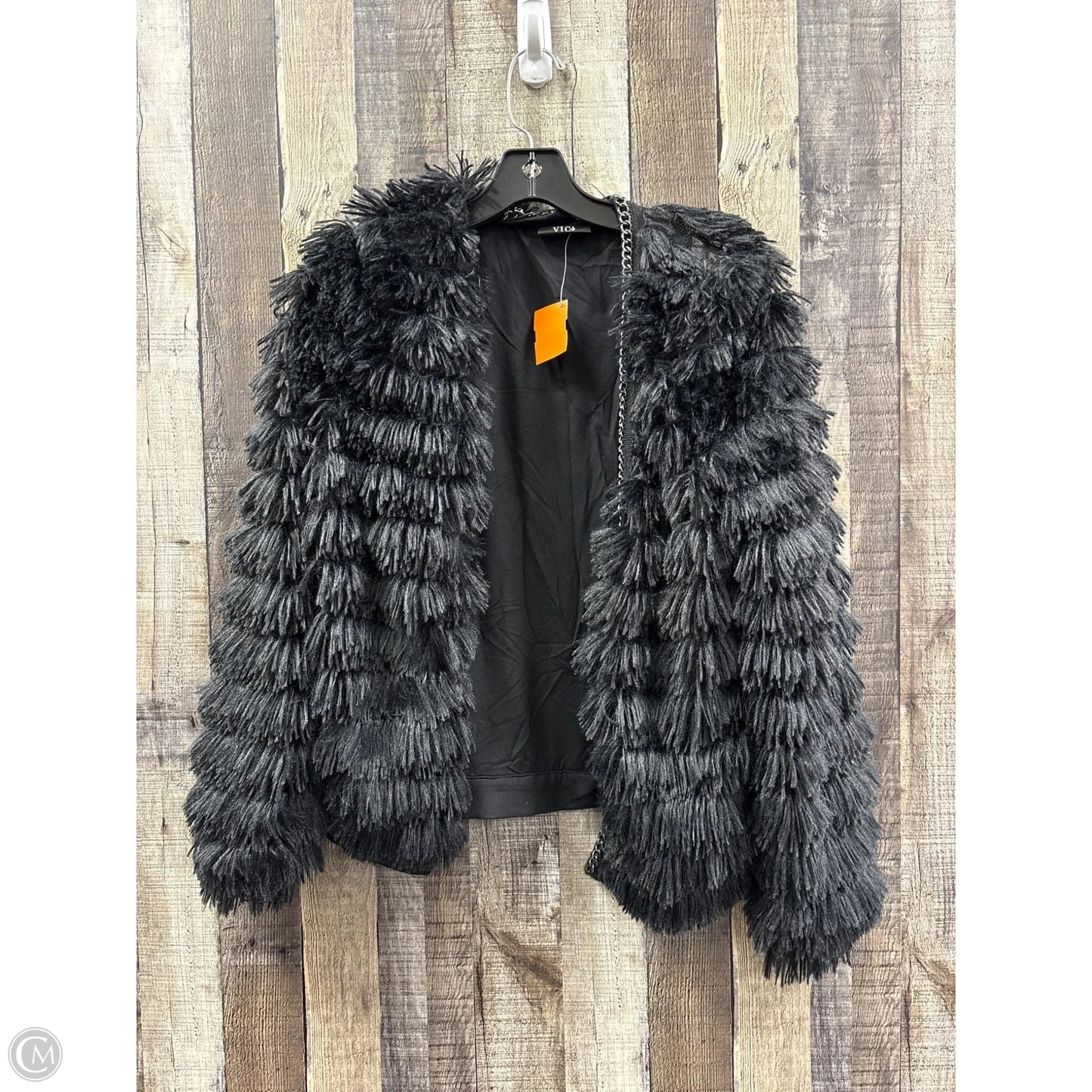 Jacket Faux Fur & Sherpa By Vici In Black, Size: S