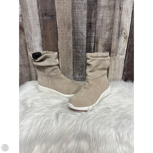 Boots Ankle Heels By Bare Traps In Tan, Size: 6.5